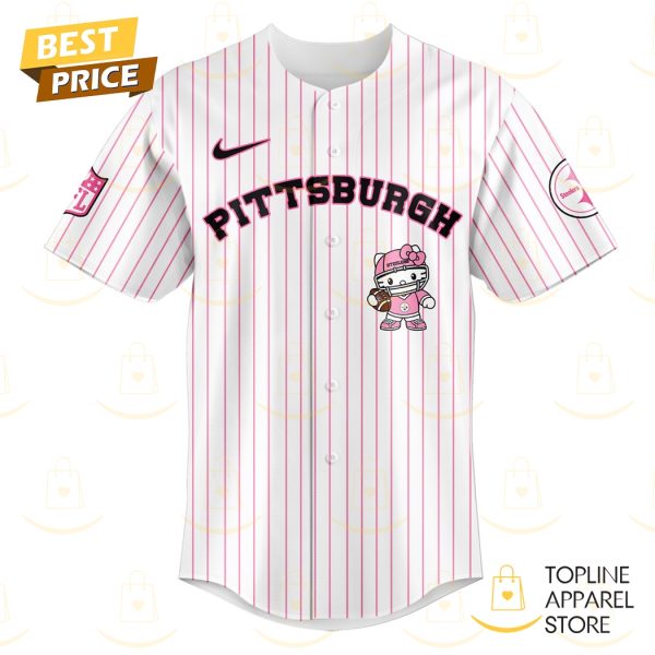 Pittsburgh Steelers X Hello Kitty Pink Baseball Jersey