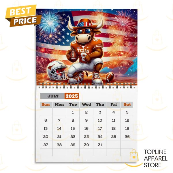 Texas Longhorns Hook Em Horns 2025 Calendar