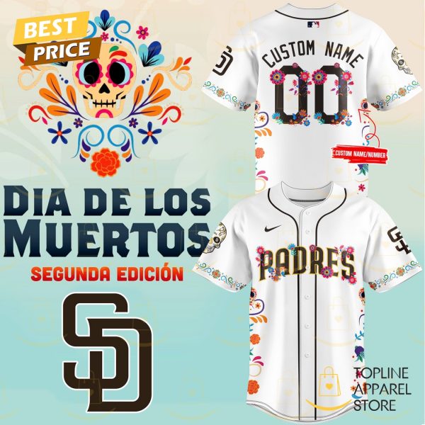 Personalized San Diego Padres 2024 Dia De Los Muertos Baseball Jersey