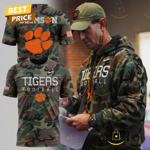 Clemson Tigers Football Military Appreciation 3D T-Shirt