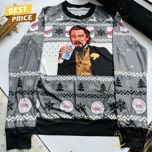 Coors Light Leonardo DiCaprio Meme Ugly Christmas Sweater