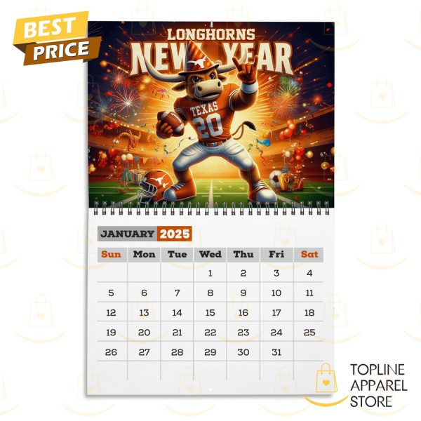 Texas Longhorns Hook Em Horns 2025 Calendar