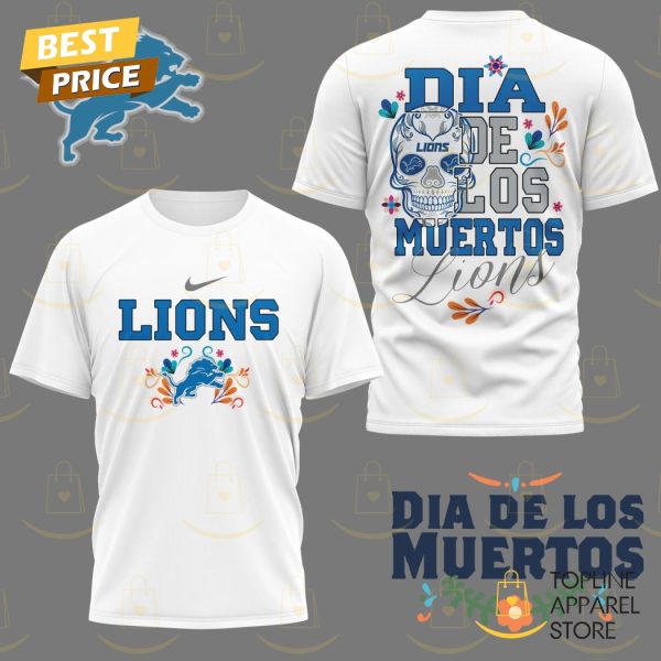 Detroit Lions Dia De Los Muertos 3D T-Shirt