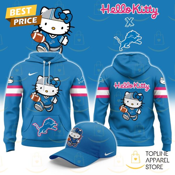 Detroit Lions x Hello Kitty Logo Hoodie – Blue