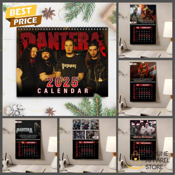 Pantera Band Happy New Year 2025 Calendar