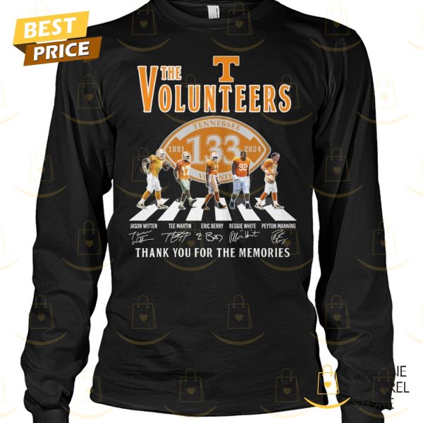 The Tennessee Volunteers 1891-2024 Signature Thank You For The Memories Unisex T-Shirt