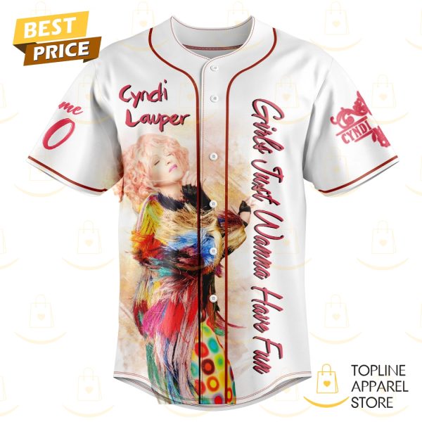 Personalized Cyndi Lauper Girls Just Want To Have Fun Baseball Jersey