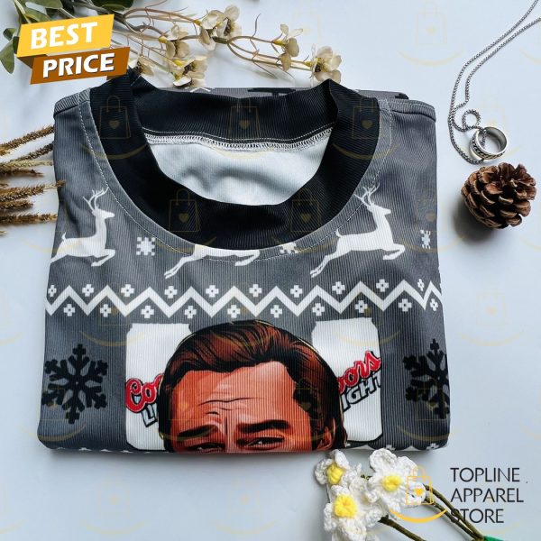 Coors Light Leonardo DiCaprio Meme Ugly Christmas Sweater