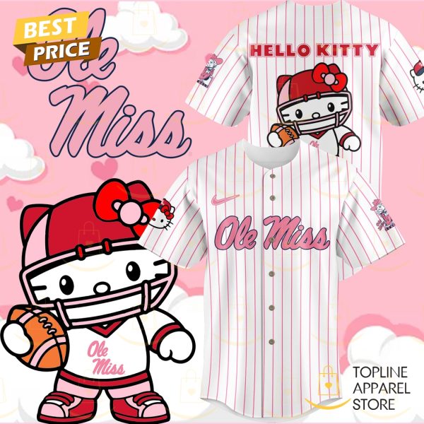 Ole Miss Rebels Football x Hello Kitty Baseball Jersey