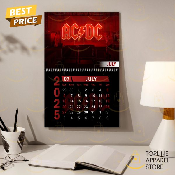 AC DC Happy New Year 2025 Calendar