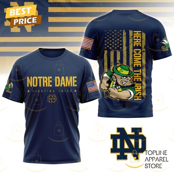 Notre Dame Fighting Irish – Here Come The Irish 3D T-Shirt