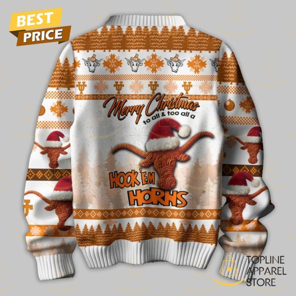 They Not Like Us Texas Longhorns Merry Christmas Hook Em Horns Sweater