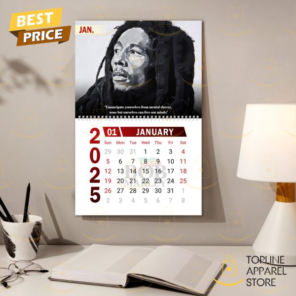 Bob Marley Happy New Year 2025 Calendar