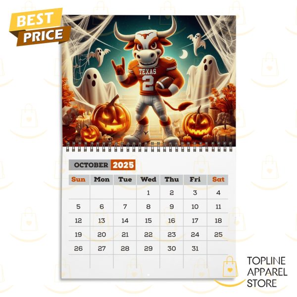 Texas Longhorns Hook Em Horns 2025 Calendar