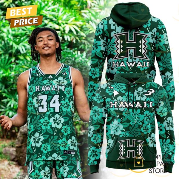 Hawaii Rainbow Warriors Basketball Design Hoodie