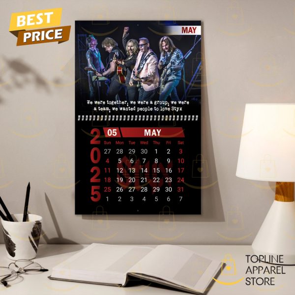 Styx Rock Band Happy New Year 2025 Calendar