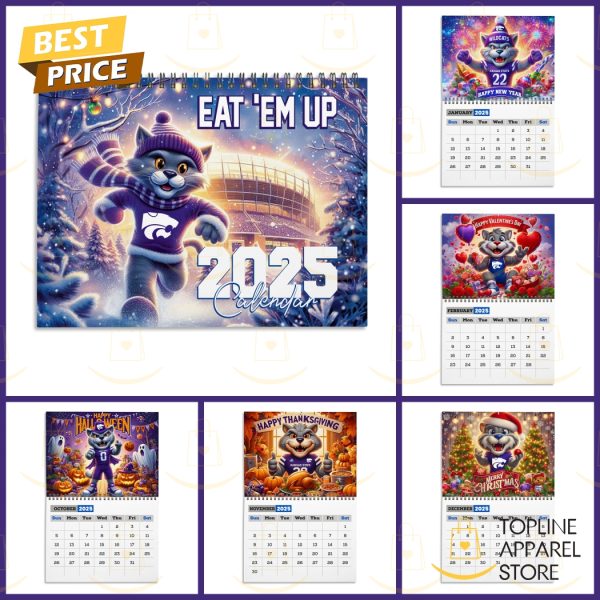 Kansas State Wildcats Eat Em Up 2025 Calendar