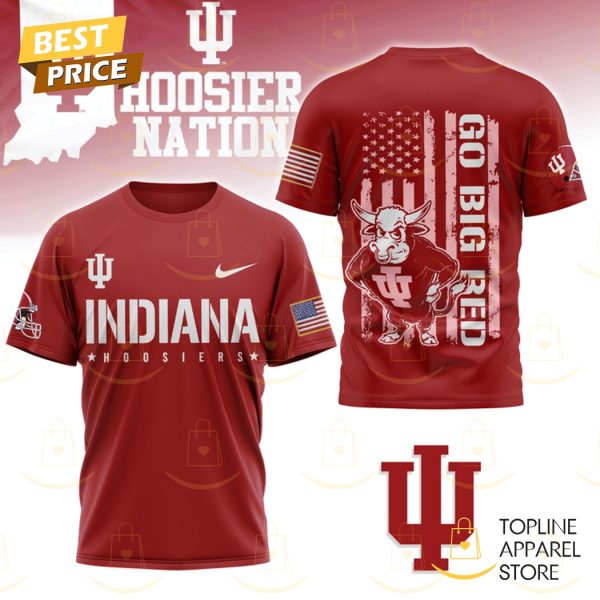 Indiana Hoosiers Go Big Red 3D T-Shirt