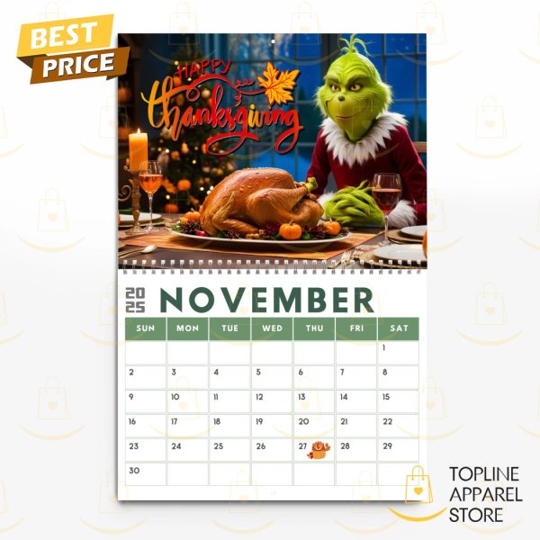 The Grinch Happy New Year 2025 Calendar