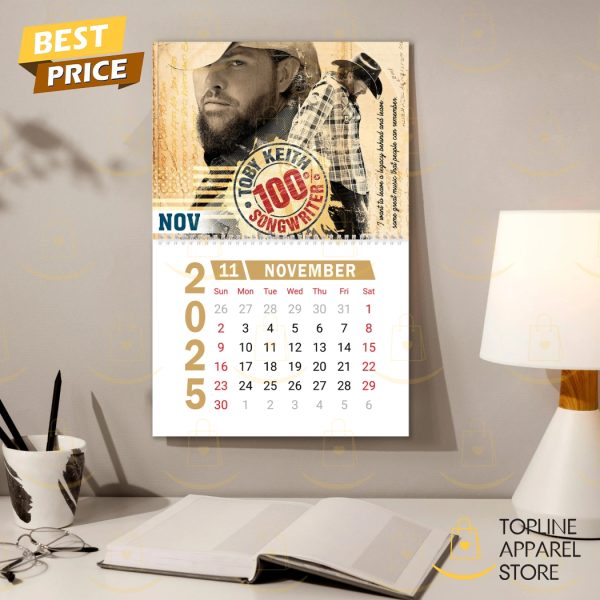 Toby Keith American Icon Happy New Year 2025 Calendar