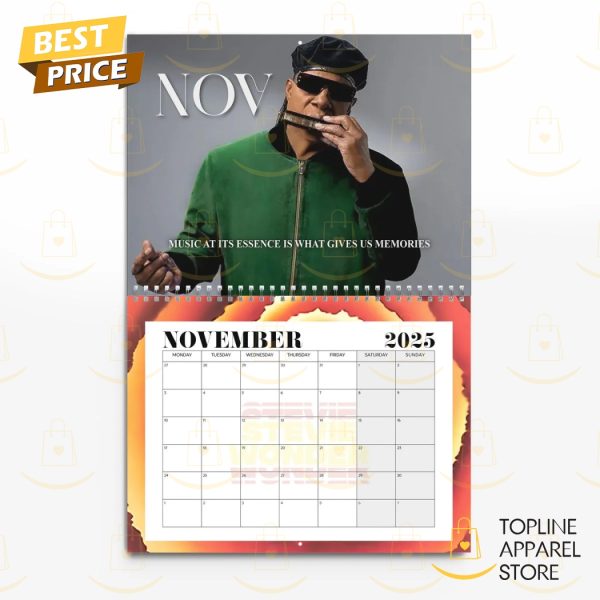 Stevie Wonder American Pop Legend 2025 Calendar