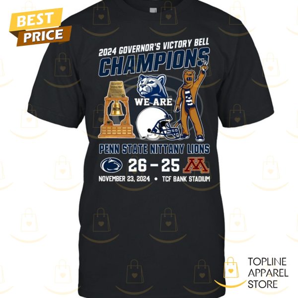 2024 Governor Victory Bell Champions Penn State Nittany Lions Unisex T-Shirt