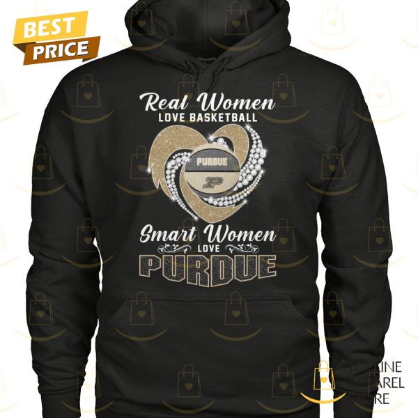 Real Women Love Basketball Smart Women Love The Purdue Boilermakers Signature Unisex T-Shirt