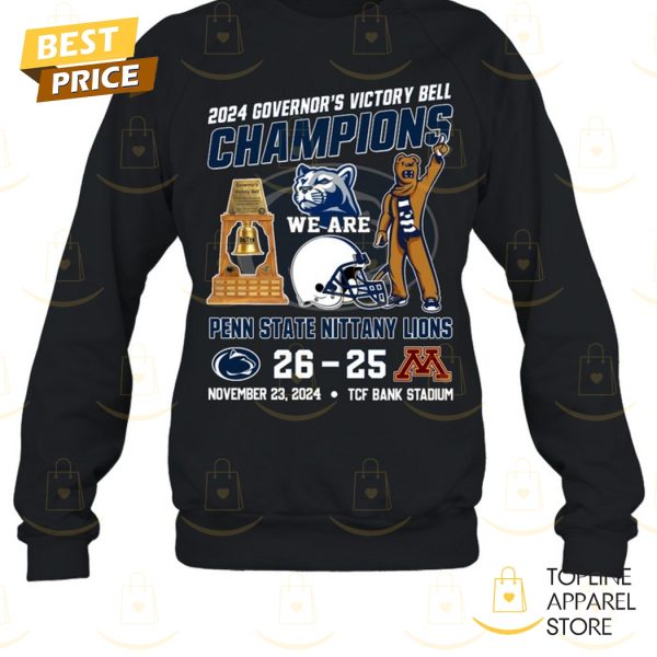 2024 Governor Victory Bell Champions Penn State Nittany Lions Unisex T-Shirt