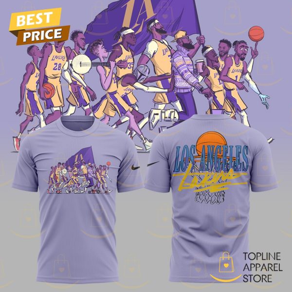 Los Angeles Lakers Basketball Team Design 3D T-Shirt