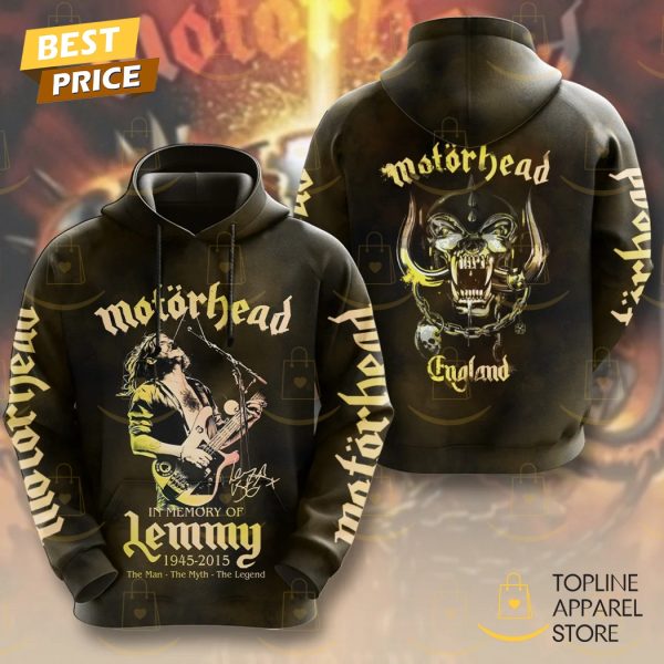 Motorhead In Memory Of Lemmy 1945-2015 The Man – The Myth – The Legend Hoodie