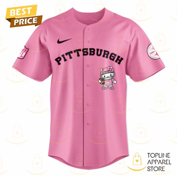 Pittsburgh Steelers X Hello Kitty Baseball Jersey – Pink