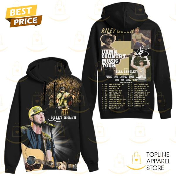 Riley Green Damn Country Music Tour Signature Hoodie