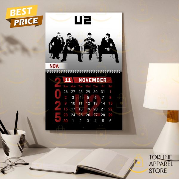 U2 Rock Band New Year 2025 Calendar