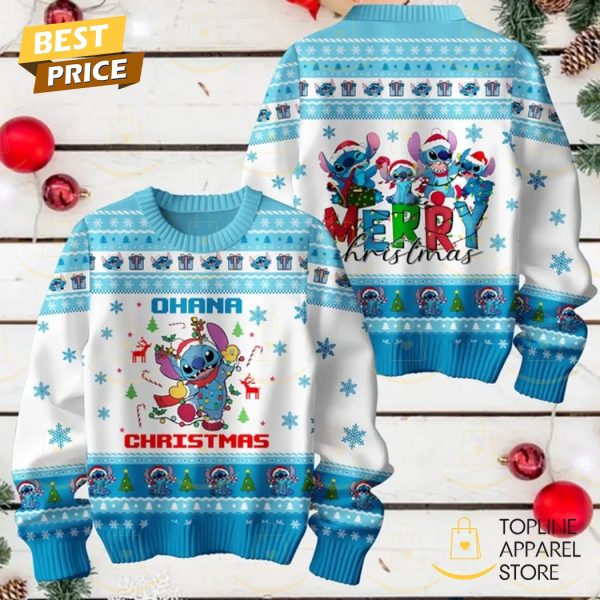 Ohana Stitch Merry Christmas Sweater