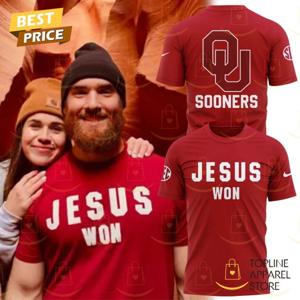 Oklahoma Sooners Football Jesus Won 3D T-Shirt