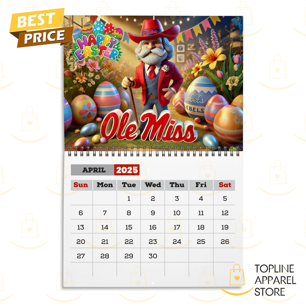 Ole Miss Rebels Football 2025 Calendar - Toplineapparelstore