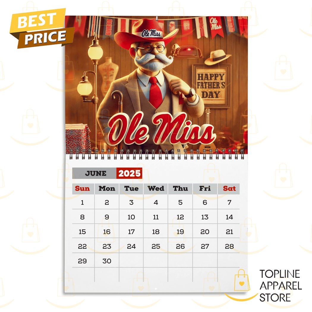 Ole Miss Rebels Football 2025 Calendar - Toplineapparelstore