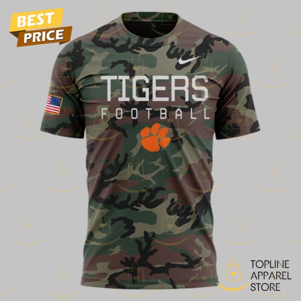 Clemson Tigers Football Military Appreciation 3D T-Shirt