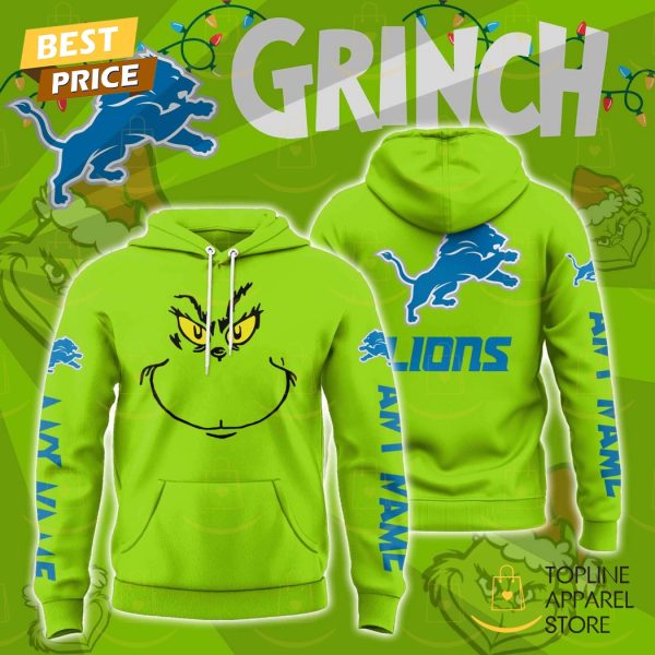 Personalized The Grinch x Detroit Lions Hoodie – Green