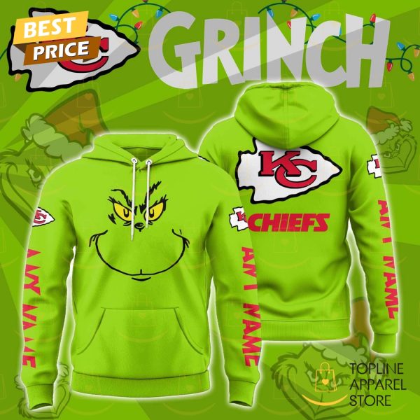 Personalized The Grinch x Kansas City Chiefs Hoodie – Green