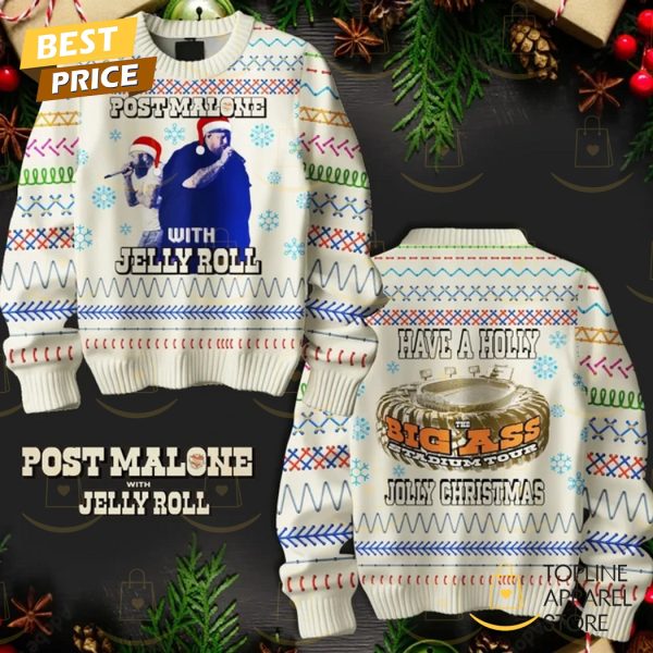 Post Malone With Jelly Roll – Have A Holly Jolly Christmas Sweater