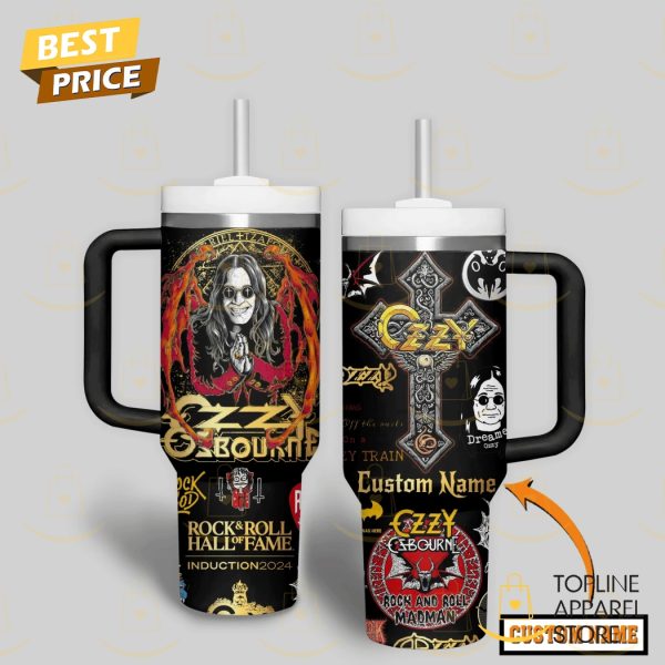 Personalized Ozzy Osbourne Rock & Roll Tumbler With Handle And Straw