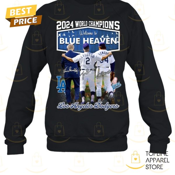 2024 World Champions Welcome To Blue Heaven Los Angeles Dodgers Signature Unisex T-Shirt