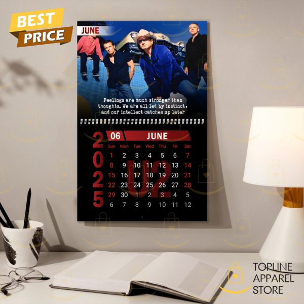 U2 Rock Band New Year 2025 Calendar