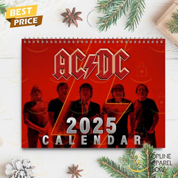 AC DC Happy New Year 2025 Calendar