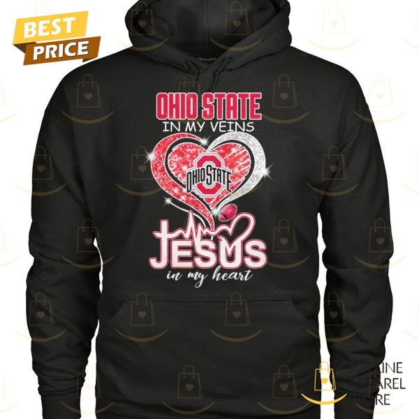 Ohio State Buckeyes In My Veins Jesus In My Heart Unisex T-Shirt