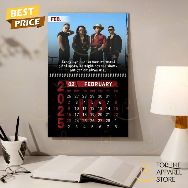 U2 Rock Band New Year 2025 Calendar