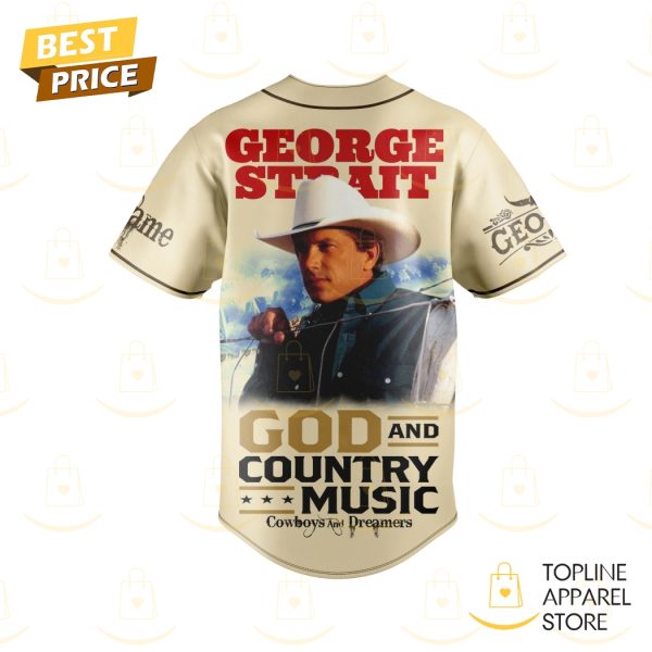 Personalized George Strait God And Country Music Baseball Jersey