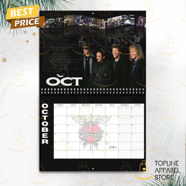 Bon Jovi Happy New Year 2025 Calendar