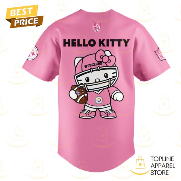 Pittsburgh Steelers X Hello Kitty Baseball Jersey – Pink